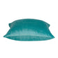 22" X 7" X 22" Transitional Aqua Solid Pillow Cover With Poly Insert