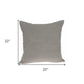 22" Gray Cotton Blend Throw Pillow
