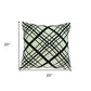 20" Black and White Cotton Throw Pillow