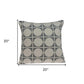 20" X 7" X 20" Transitional Tan & Grey Pillow Cover With Poly Insert