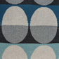 20" Blue Gray And Ivory Geometric Cotton Throw Pillow
