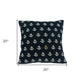 20" Blue and Off White Reversible Nautical Anchor Cotton Throw Pillow