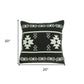20" X 7" X 20" Southwest Black Cotton Pillow Cover With Poly Insert