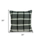 20" X 7" X 20" Transitional Gray Pillow Cover With Poly Insert