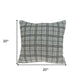 20" X 7" X 20" Transitional Gray Accent Pillow Cover With Poly Insert