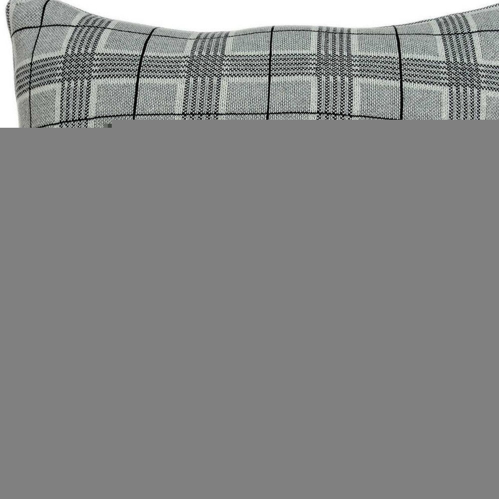 20" X 7" X 20" Transitional Gray Accent Pillow Cover With Poly Insert