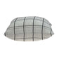 20" Gray Plaid Cotton Throw Pillow