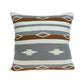 20" Brown Gray And Ivory Southwestern Cotton Throw Pillow