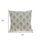 20" X 7" X 20" Beautiful Transitional Tan Cotton Pillow Cover With Poly Insert