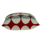20" Gray Ivory And Red Geometric Cotton Throw Pillow