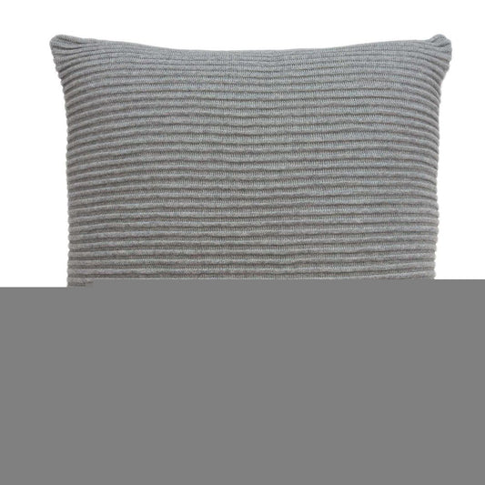 20" X 7" X 20" Elegant Transitional Gray Pillow Cover With Poly Insert