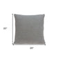 20" X 7" X 20" Elegant Transitional Gray Pillow Cover With Poly Insert