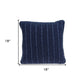 18" X 5" X 18" Transitional Blue Pillow Cover With Poly Insert
