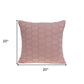 20" Pink Honeycomb Cotton Throw Pillow