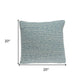 20" Aqua Teal Woven Cotton Blend Throw Pillow