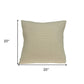 20" X 7" X 20" Beautiful Transitional Tan Pillow Cover With Poly Insert