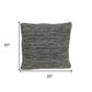 20" Gray Woven Cotton Blend Throw Pillow