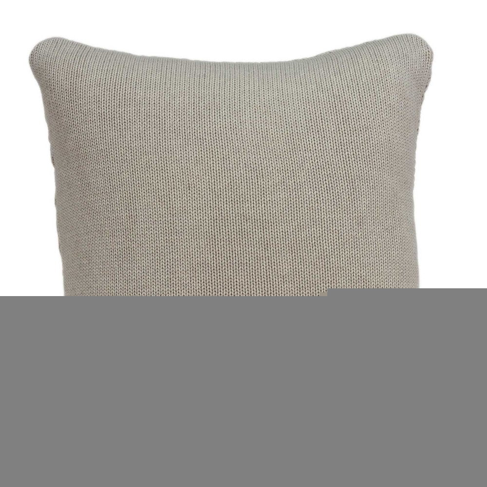 20" X 7" X 20" Charming Transitional Beige Accent Pillow Cover With Poly Insert