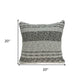20" X 7" X 20" Stunning Transitional Gray Accent Pillow Cover With Poly Insert