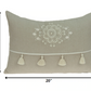 20" X 6" X 14" Transitional Beige Pillow Cover With Poly Insert