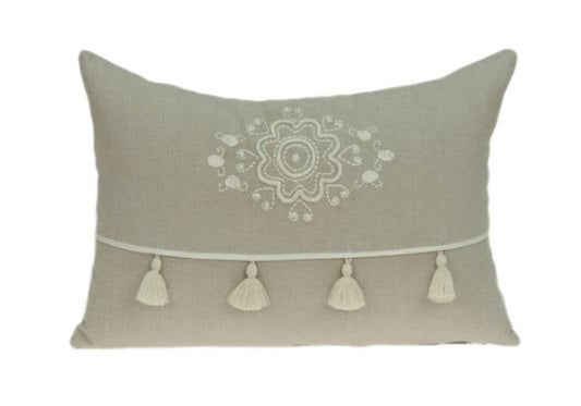 20" X 6" X 14" Transitional Beige Pillow Cover With Poly Insert