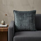20" X 7" X 20" Transitional Charcoal Solid Quilted Pillow Cover With Poly Insert