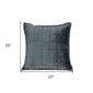 20" X 7" X 20" Transitional Charcoal Solid Quilted Pillow Cover With Poly Insert
