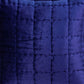 20" X 7" X 20" Transitional Royal Blue Quilted Pillow Cover With Poly Insert