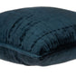 20" X 7" X 20" Transitional Dark Blue Quilted Pillow Cover With Poly Insert