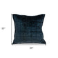 20" X 7" X 20" Transitional Dark Blue Quilted Pillow Cover With Poly Insert
