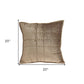 20" X 7" X 20" Transitional Taupe Solid Quilted Pillow Cover With Poly Insert