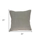 20" X 7" X 20" Transitional Gray Solid Quilted Pillow Cover With Poly Insert
