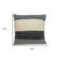 20" X 7" X 20" Transitional Cream And Gray Pillow Cover With Poly Insert