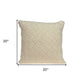 20" X 7" X 20" Transitional Beige Pillow Cover With Poly Insert