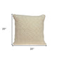 20" X 7" X 20" Transitional Beige Pillow Cover With Poly Insert