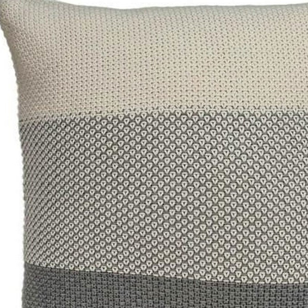 20" X 7" X 20" Transitional Tan Cotton Pillow Cover With Poly Insert