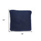 18" X 5" X 18" Transitional Blue Pillow Cover With Poly Insert