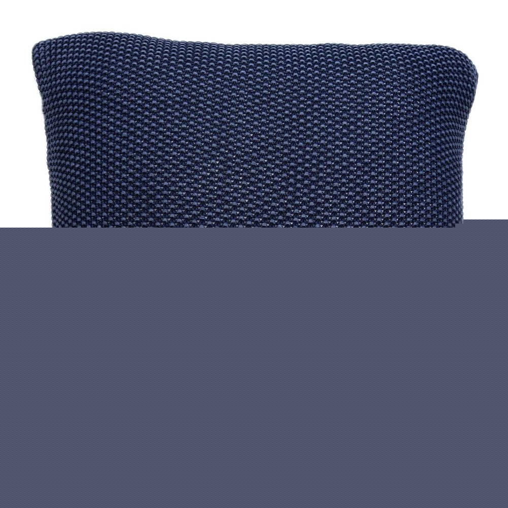 18" X 5" X 18" Transitional Blue Pillow Cover With Poly Insert