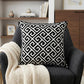 20" X 7" X 20" Cool Transitional Black And White Pillow Cover With Poly Insert