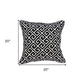 20" X 7" X 20" Cool Transitional Black And White Pillow Cover With Poly Insert