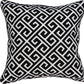 20" X 7" X 20" Cool Transitional Black And White Pillow Cover With Poly Insert