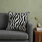 20" X 7" X 20" Transitional Black And White Zebra Pillow Cover With Poly Insert