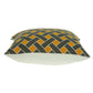 20" Gray and Orange Braided Cotton Throw Pillow