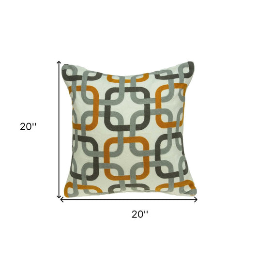 20" X 7" X 20" Multicolor Pillow Cover With Poly Insert