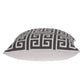20" Gray and White Greek Key Cotton Throw Pillow