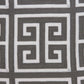 20" Gray and White Greek Key Cotton Throw Pillow