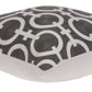 20" X 7" X 20" Transitional Gray And White Accent Pillow Cover With Poly Insert