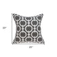 20" X 7" X 20" Transitional Gray And White Accent Pillow Cover With Poly Insert