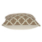 20" X 7" X 20" Transitional Beige And White Pillow Cover With Poly Insert