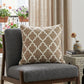 20" X 7" X 20" Transitional Beige And White Pillow Cover With Poly Insert